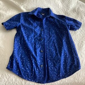 Place button down cotton shirt - size large (10-12)